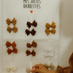 Porte-barrettes Gaze Ecru (personnalisable)