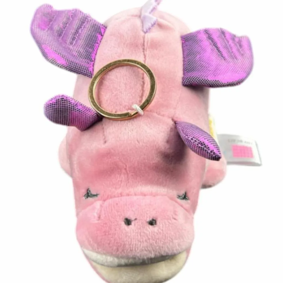 Porte-clé peluche Nemu Nemu Dragona le Dragon rose (18 cm)