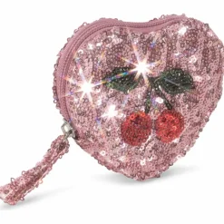 Porte-monnaie à paillettes Mellow rose