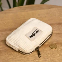 Porte-monnaie Lili Velours Crème