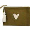 Porte-monnaie Love olive