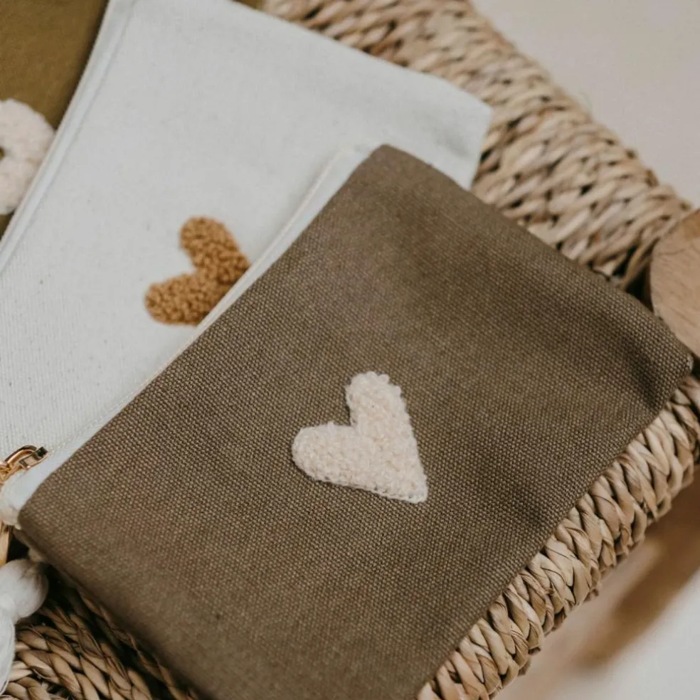 Porte-monnaie Love taupe
