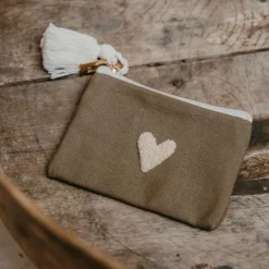 Porte-monnaie Love taupe
