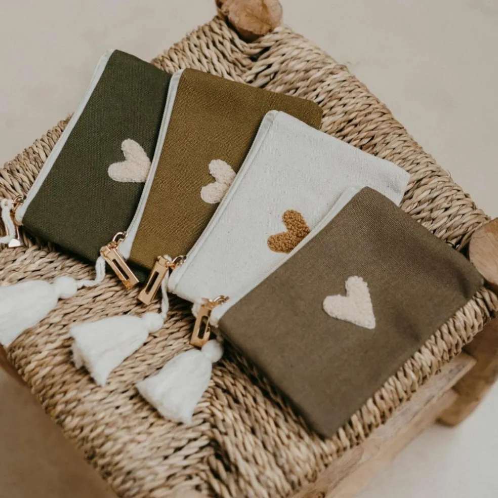 Porte-monnaie Love taupe