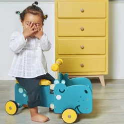 Porteur en bois Hippopotame