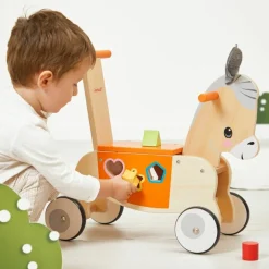 Porteur en bois Âne Ferme