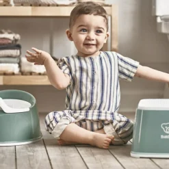 Pot bébé Smart vert profond et blanc