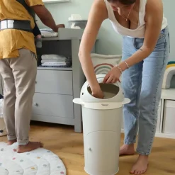 Poubelle à couches Baleine Gris clair