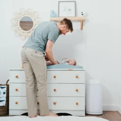 Poubelle à couches Dress up blanc laqué