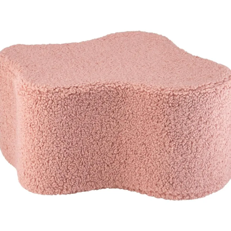 Pouf Cloud Guava Pink molletonné