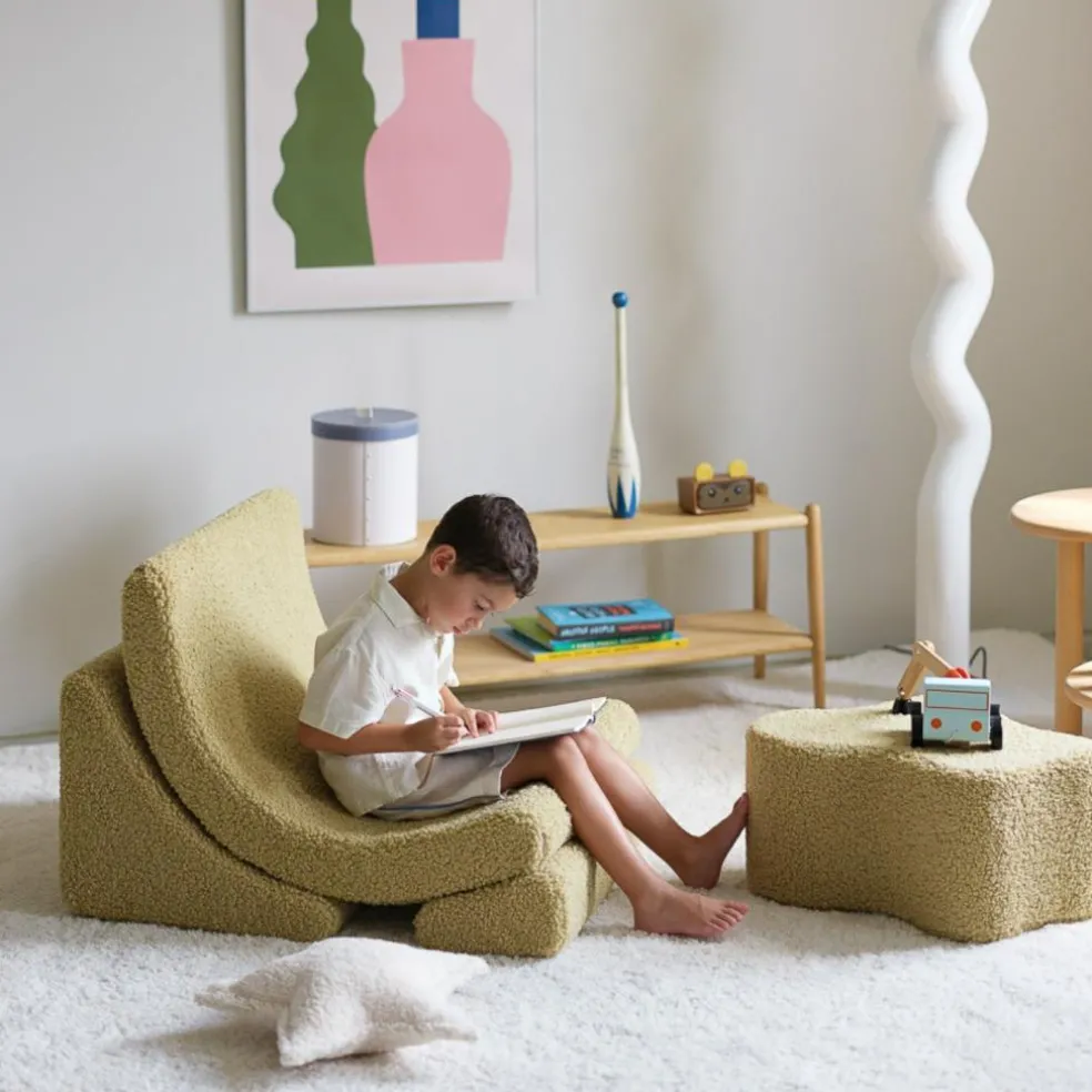 Pouf Cloud Matcha molletonné