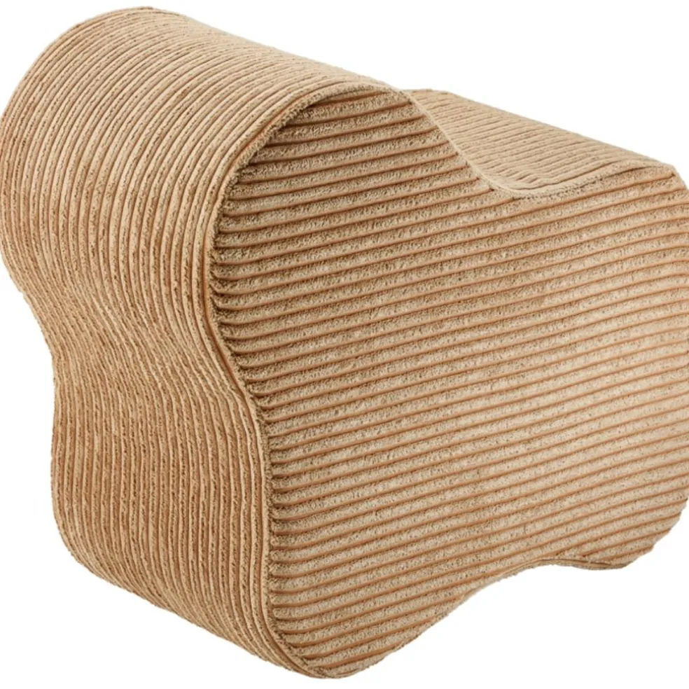 Pouf Cloud Toffee velours côtelé