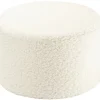 Pouf Cream White molletonné