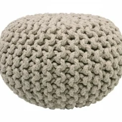 Pouf enfant tricoté Lili lin (30 x 20 cm)