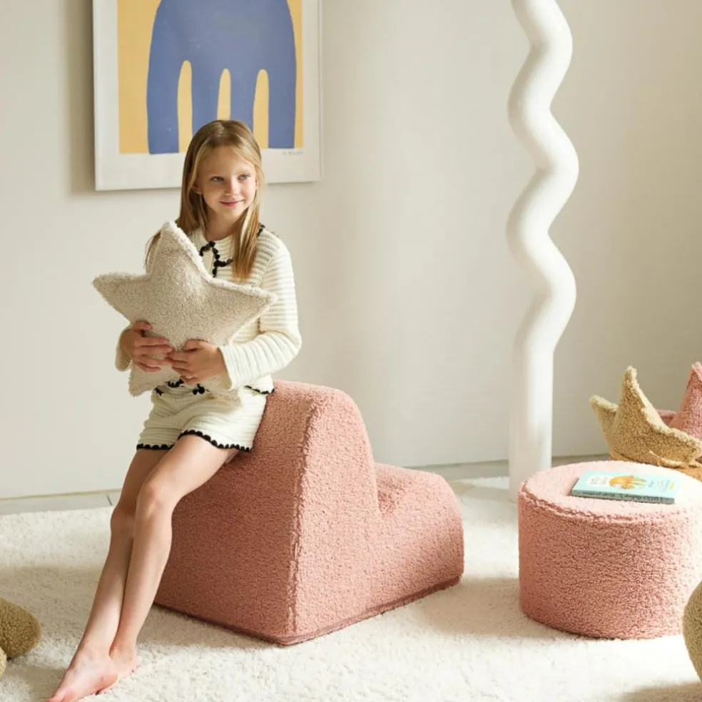 Pouf Guava Pink molletonné