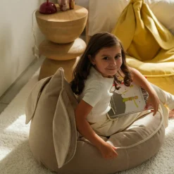 Pouf lapin Dusty Beige