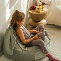 Pouf lapin Misty Green