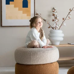 Pouf Ottoman Biscuit molletonné