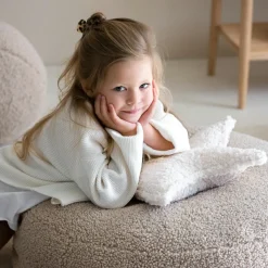 Pouf Ottoman Biscuit molletonné