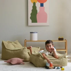 Pouf Ottoman Square Matcha molletonné