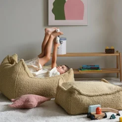 Pouf Ottoman Square Matcha molletonné