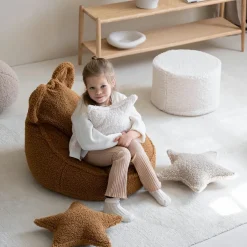 Pouf ours Maple molletonné