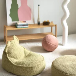Pouf ours Matcha molletonné