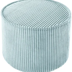 Pouf Peppermint Green velours côtelé