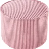 Pouf Pink Mousse velours côtelé