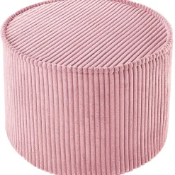 Pouf Pink Mousse velours côtelé