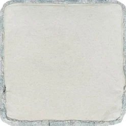 Pouf Vichy bleu-vert