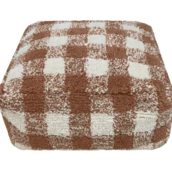 Pouf Vichy caramel