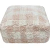 Pouf Vichy rose