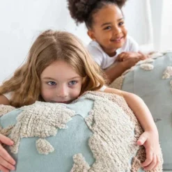 Pouf World Map Back-to-School (45 x 50 cm)