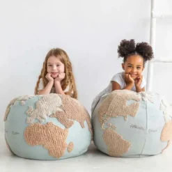 Pouf World Map Back-to-School (45 x 50 cm)