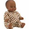 Poupée Sacha avec tenue sans col Gaze Damier