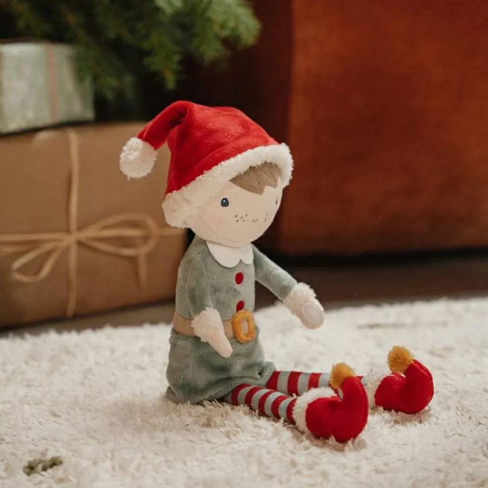 Poupée souple elfe de Noël Jim (35 cm)