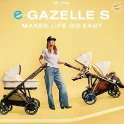Poussette avec assistance électrique eGazelle S Almond Beige