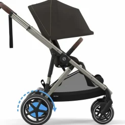 Poussette avec assistance électrique eGazelle S Chocolate Brown