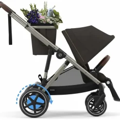 Poussette avec assistance électrique eGazelle S Chocolate Brown