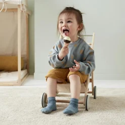 Poussette en bois pour poupée nature
