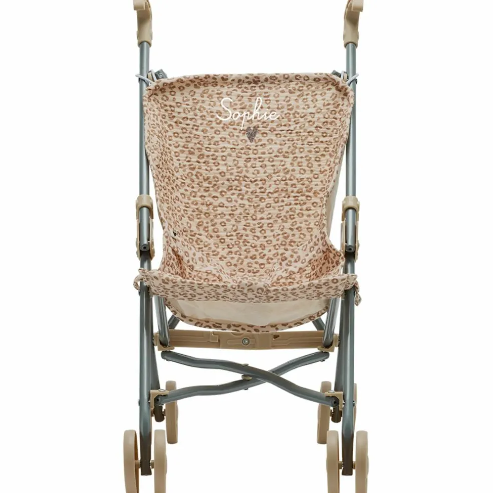 Poussette pour poupée Gaze Léopard (personnalisable)