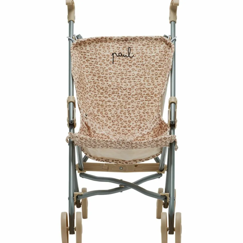 Poussette pour poupée Gaze Léopard (personnalisable)