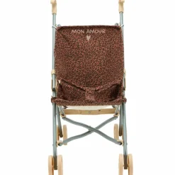 Poussette pour poupée Gaze Léopard Marron (personnalisable)