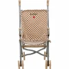 Poussette pour poupée Gaze Damier (personnalisable)