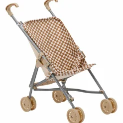 Poussette pour poupée Gaze Damier (personnalisable)