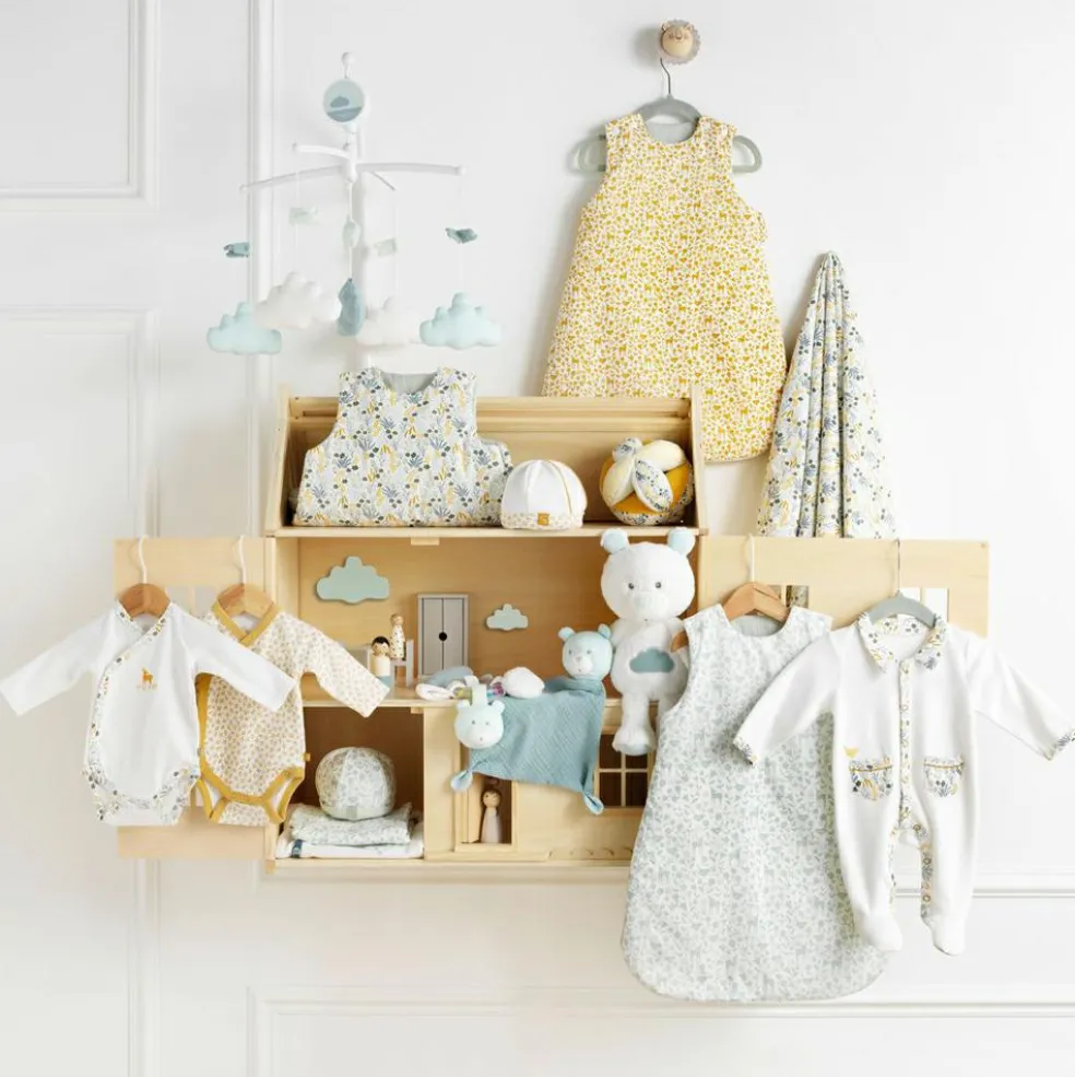 Protège barreaux Promenons nous jaune (pour lit 60 x 120 ou 70 x 140 cm)