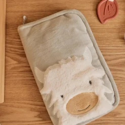 Protège carnet de santé fausse fourrure verte Fluffy