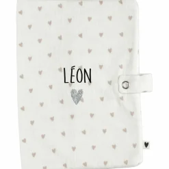 Protège carnet de santé Gaze Coeurs (personnalisable)