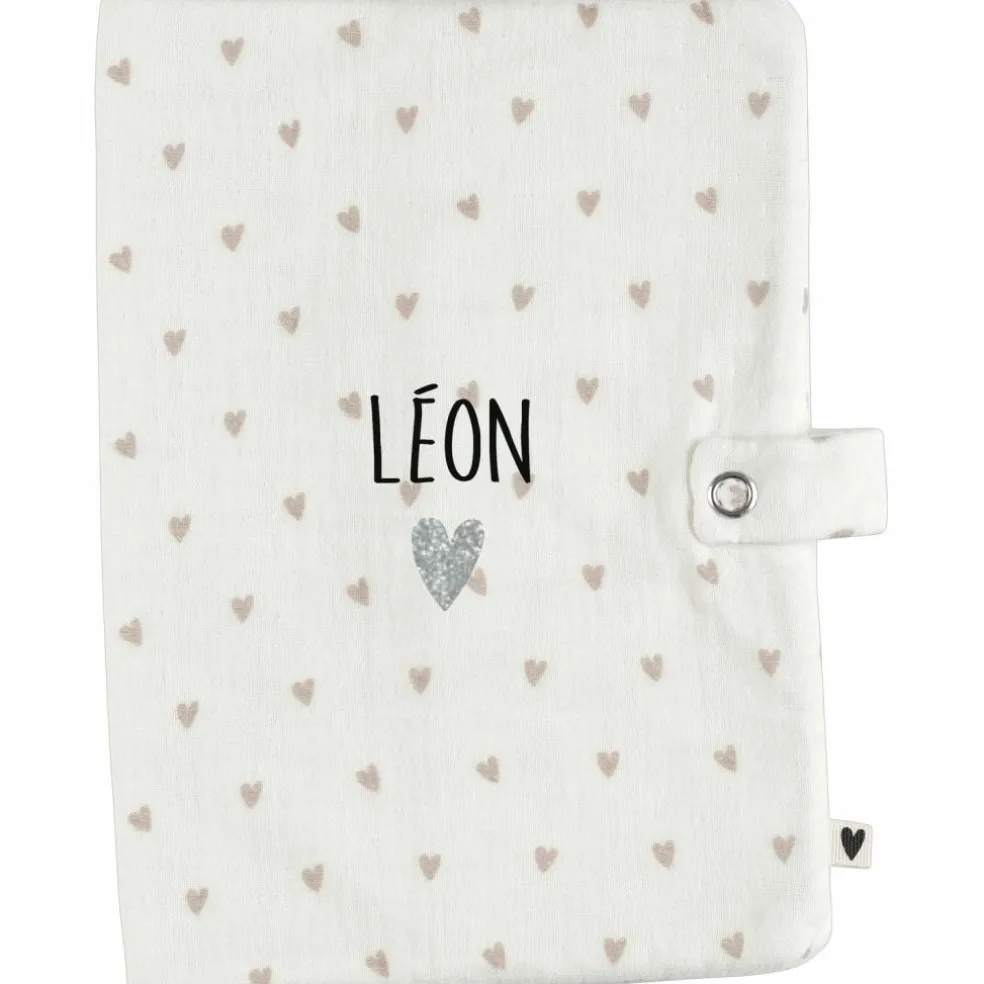 Protège carnet de santé Gaze Coeurs (personnalisable)